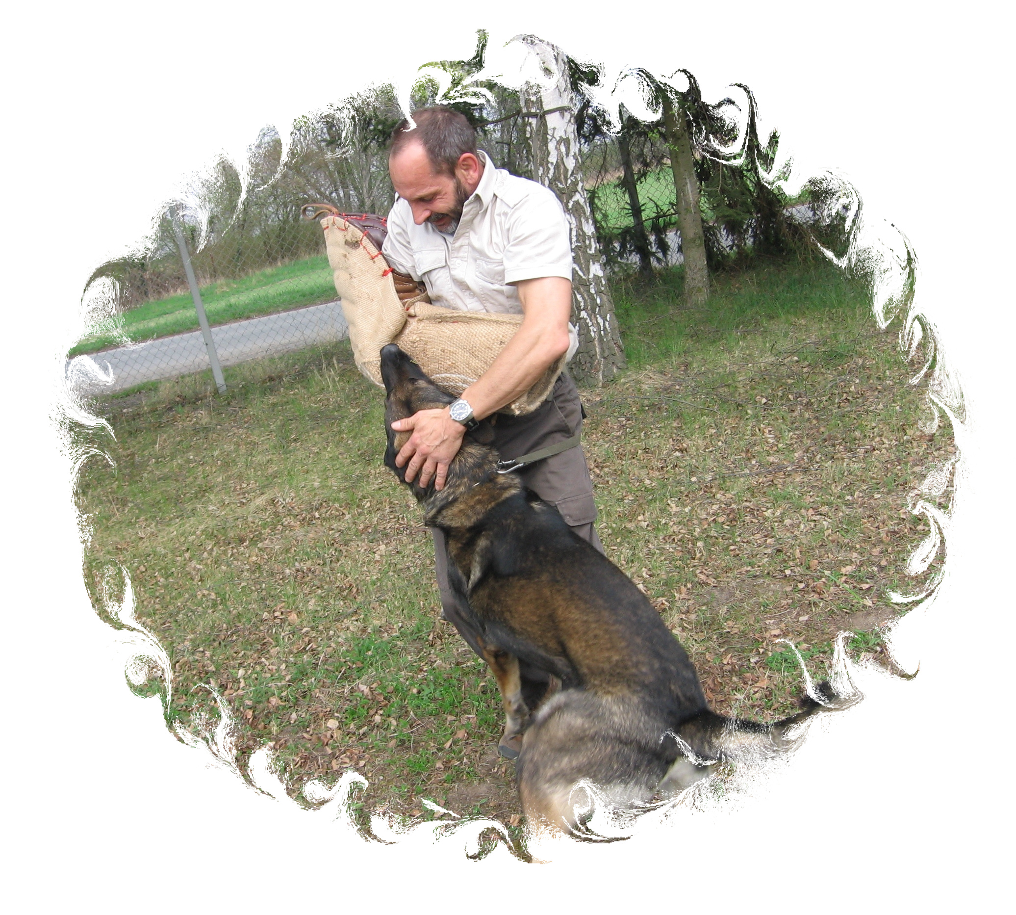 Kid beim Schutzdienst